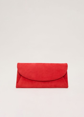 Phase Eight Red Suede Bags Red USA | 6503841-OR